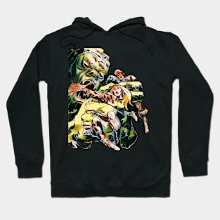 Giant Monster Hands Green Mud Horror Halloween Retro Comic Vintage Hoodie